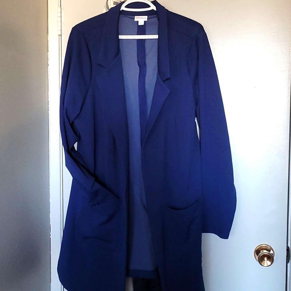 🆕 Lularoe blazer Gwen blazer navy blue size 2x